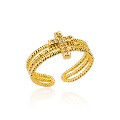 Golden Edge Open Ring