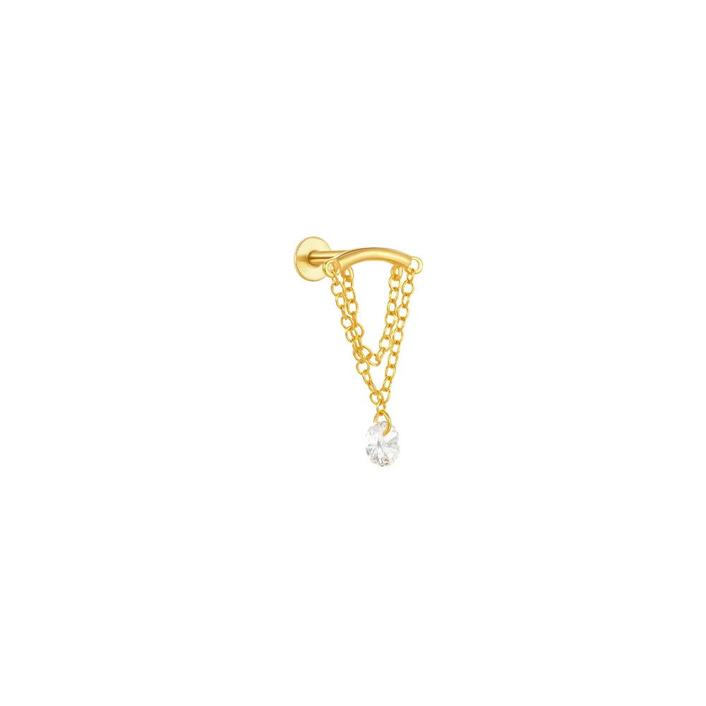 Celeste Moonstar Tassel Stud