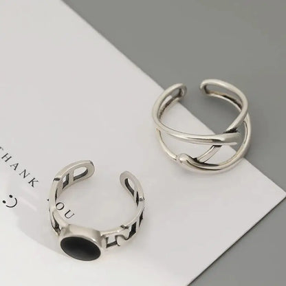 Vintage Geometric Charm Ring