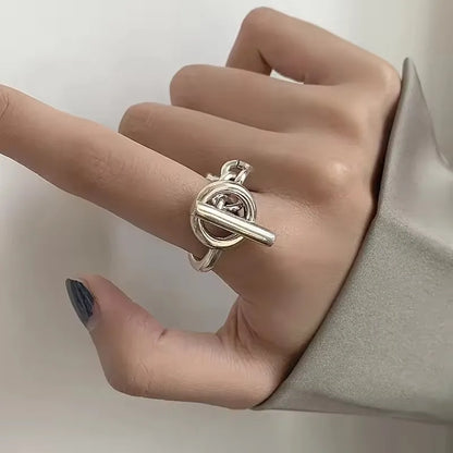 Vintage Geometric Charm Ring