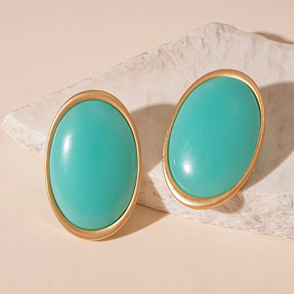 Celeste Ruby Oval Studs