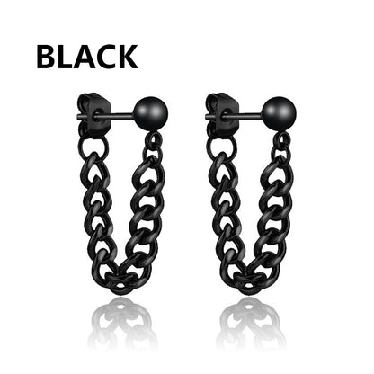 Celeste Black Steel Studs