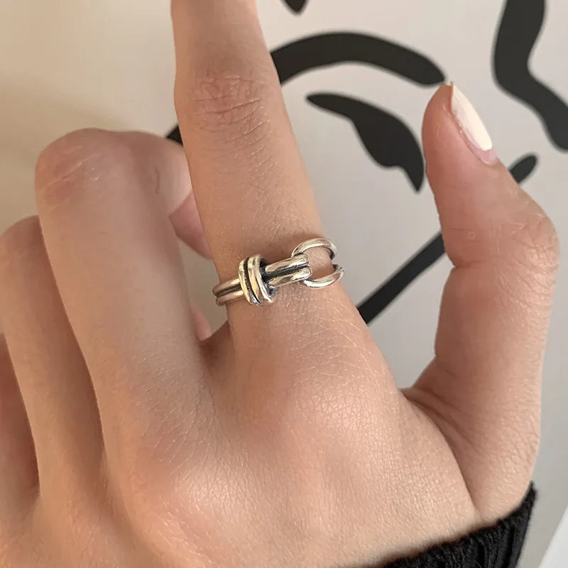 Celeste Double Wave Silver Ring