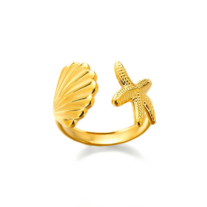 Golden Edge Open Ring