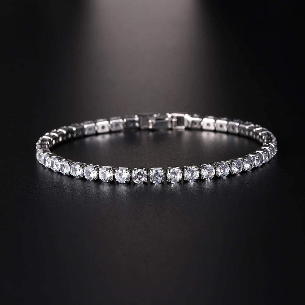 Micro-Inlaid Crystal Tennis Bracelet