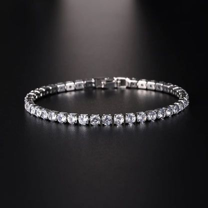 Micro-Inlaid Crystal Tennis Bracelet