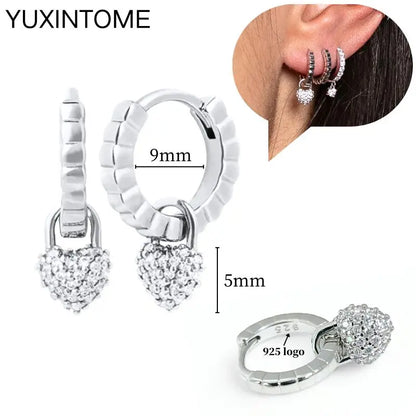 Celeste Crystal Silver Hoops