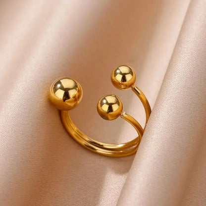 Gold Sphere Ring