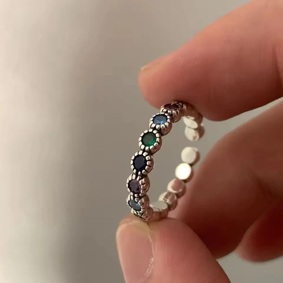 Retro Floral Sterling Ring