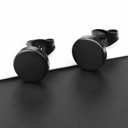 Celeste Black Steel Studs