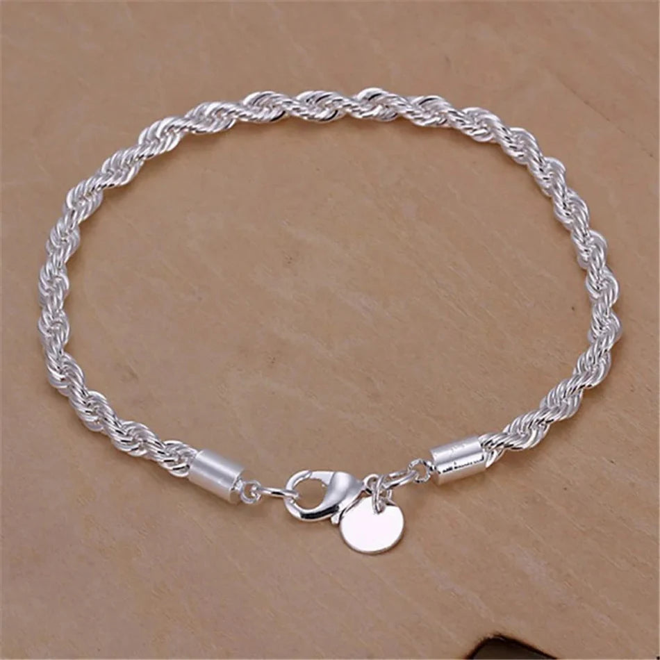 Celeste Sterling Rope Chain Bracelet