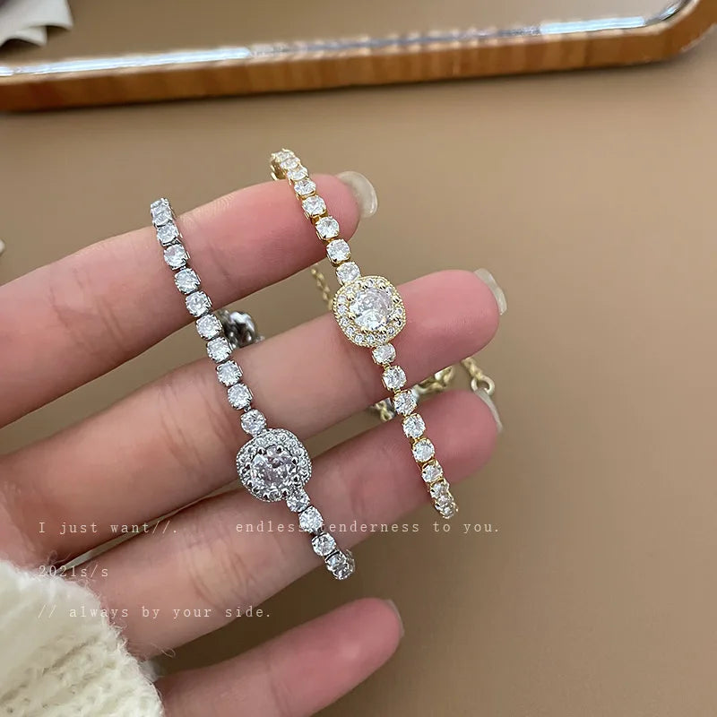 Celeste Gold Rhinestone Bracelet