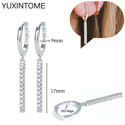 Celeste Crystal Silver Hoops