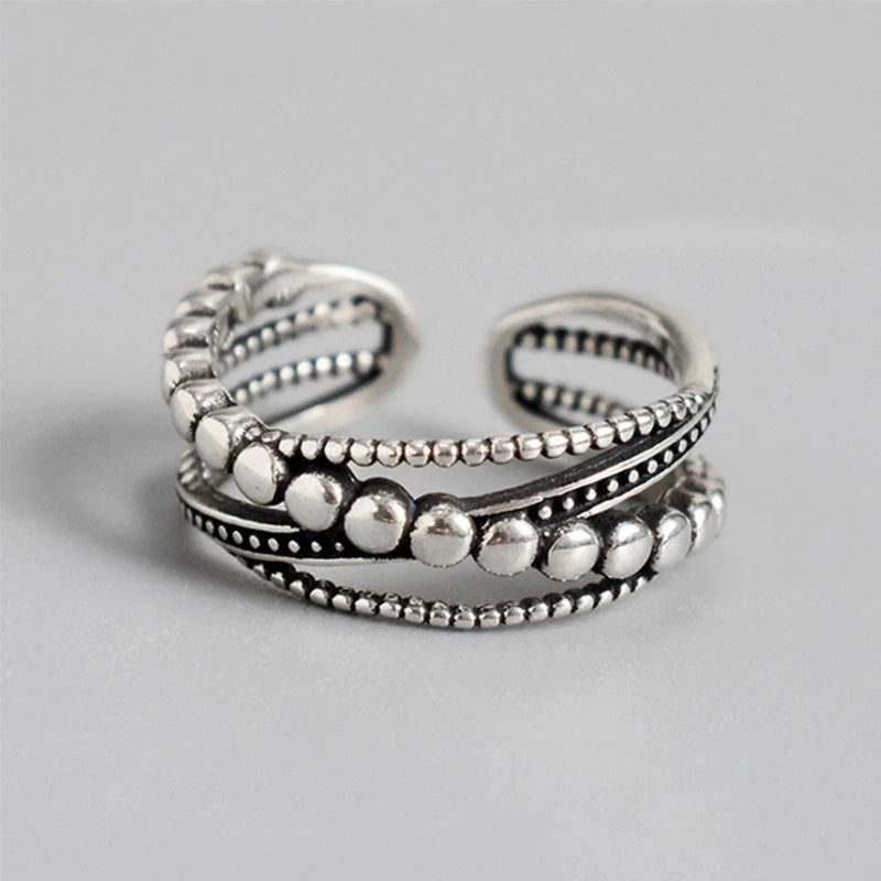 Celeste Double Wave Silver Ring