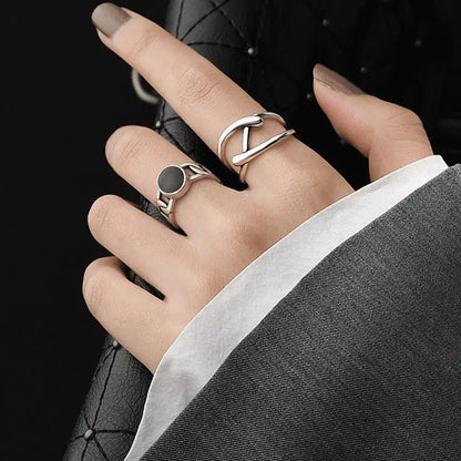 Vintage Geometric Charm Ring