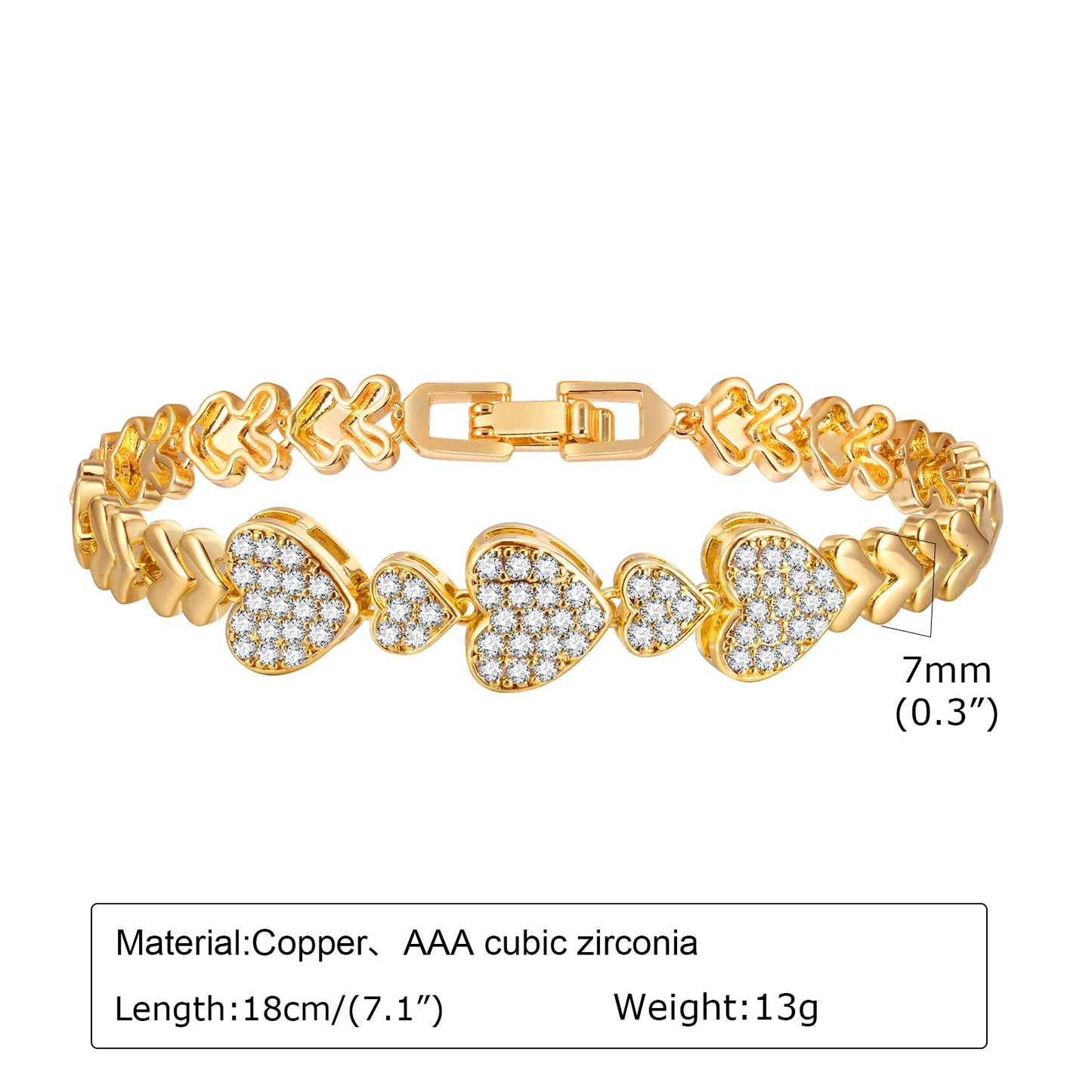 Celeste Gold Paperclip Chain Bracelet
