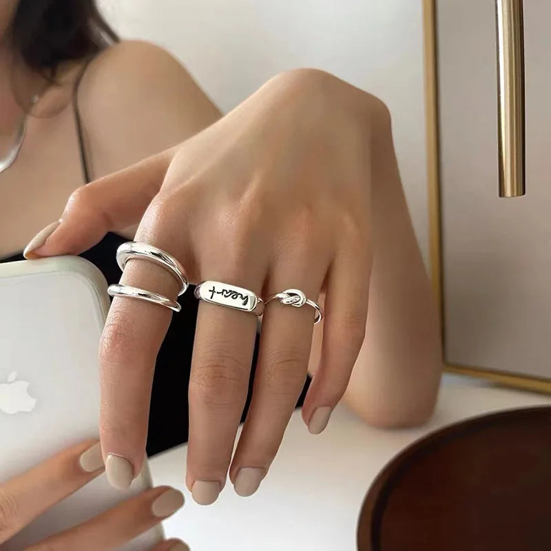 Vintage Geometric Charm Ring