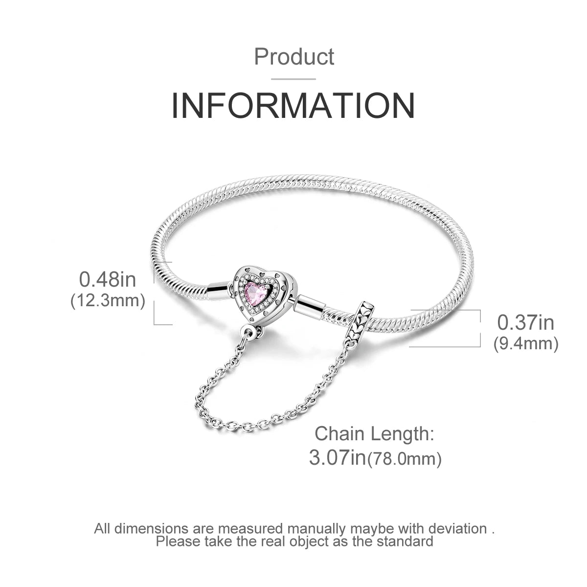 Holy Mother Heart Charm Bracelet