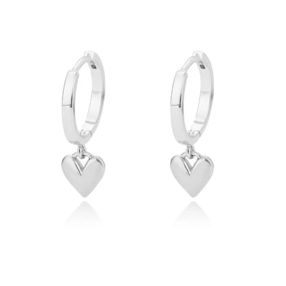 Celeste Heart Hoop Earrings