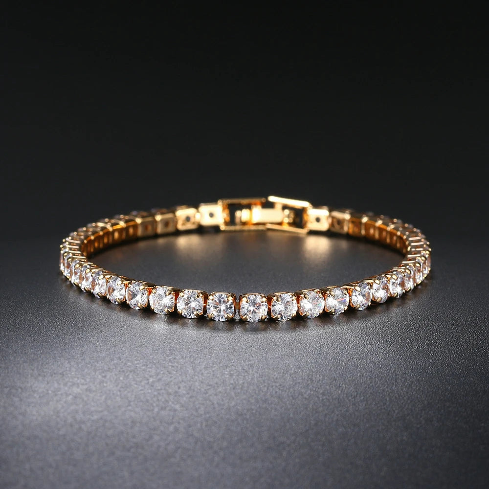 Silver CZ Tennis Chain Bracelet