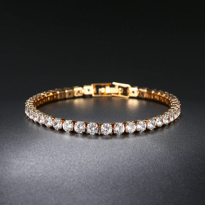 Silver CZ Tennis Chain Bracelet