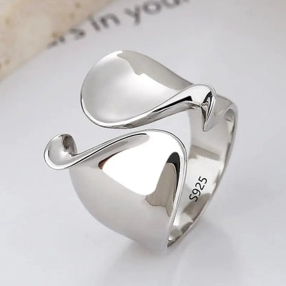 Celeste Double Wave Silver Ring