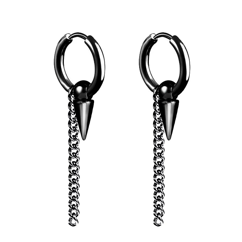 Celeste Black Steel Studs