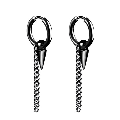 Celeste Black Steel Studs