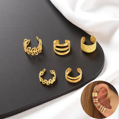 Celeste Leaf Ear Cuff Set