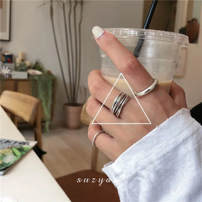 Celeste Double Wave Silver Ring