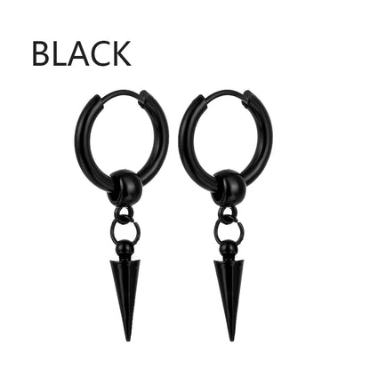 Celeste Black Steel Studs