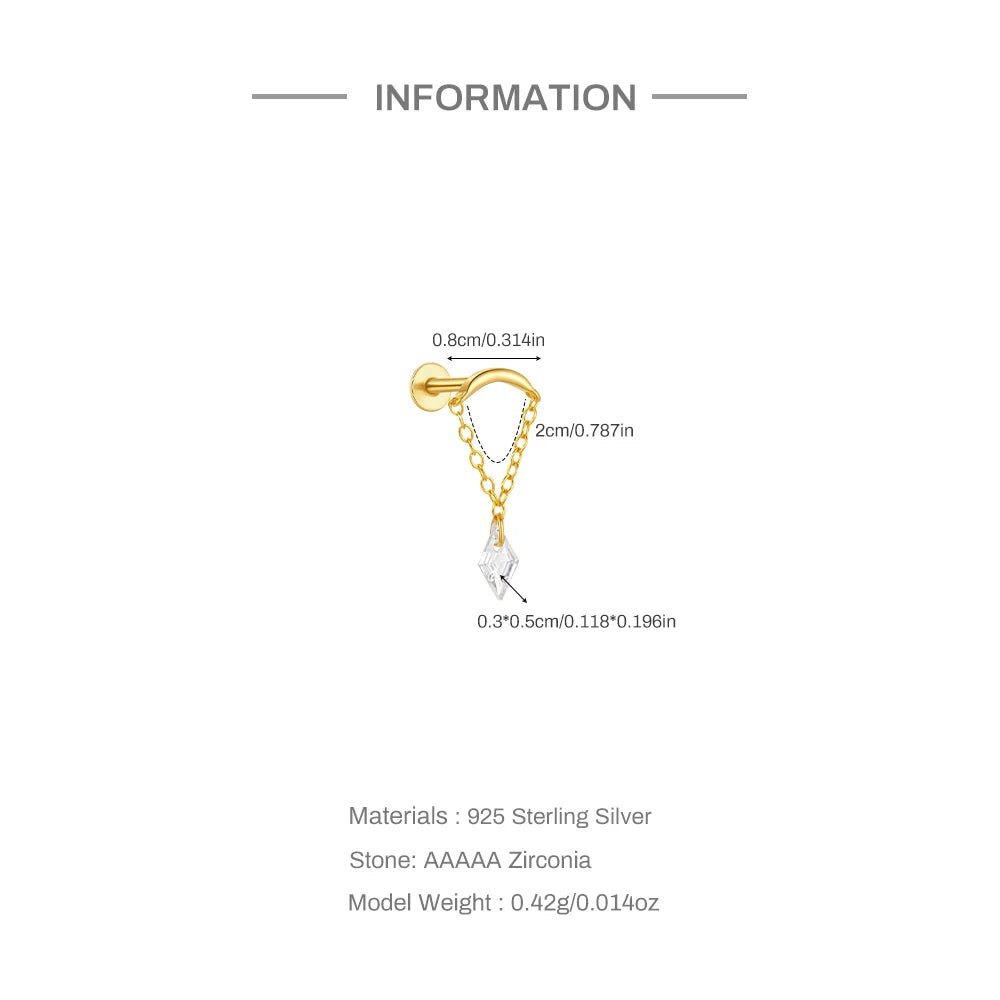 Celeste Moonstar Tassel Stud