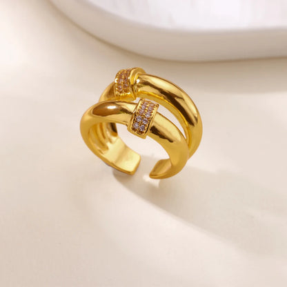 Golden Geo Glow Ring