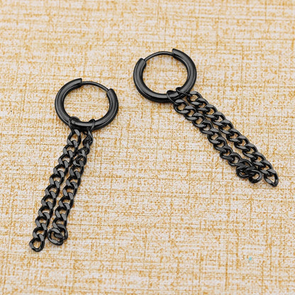 Celeste Black Steel Studs
