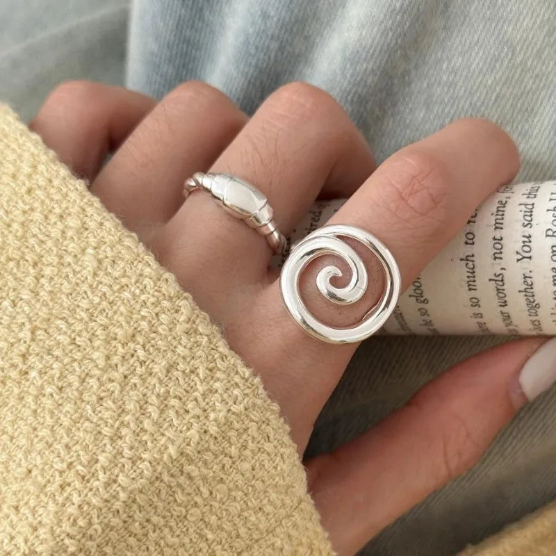Retro Floral Sterling Ring