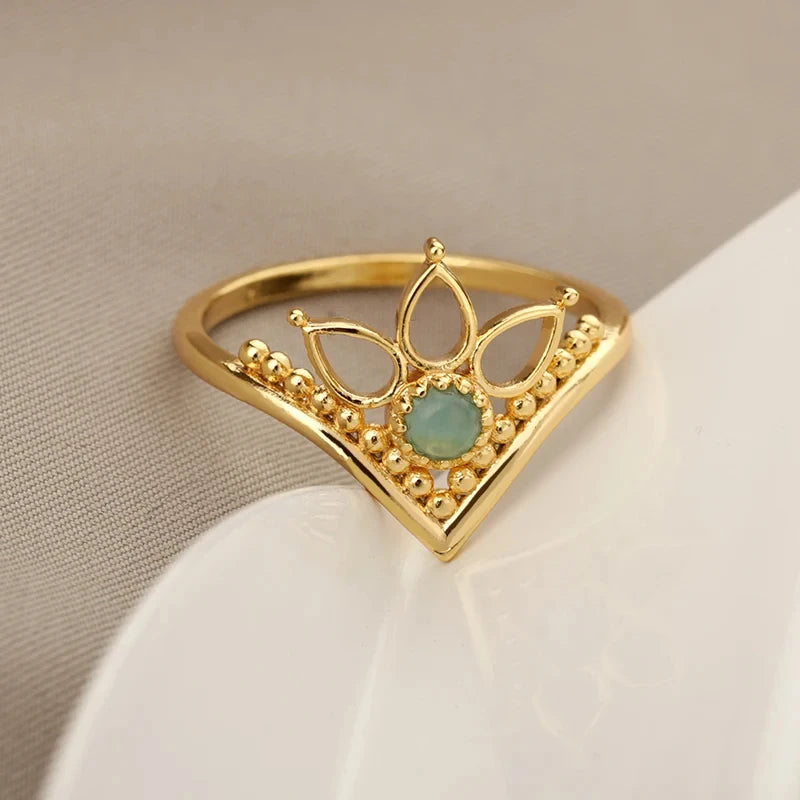 Ethereal Opal Flower Ring