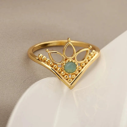Ethereal Opal Flower Ring