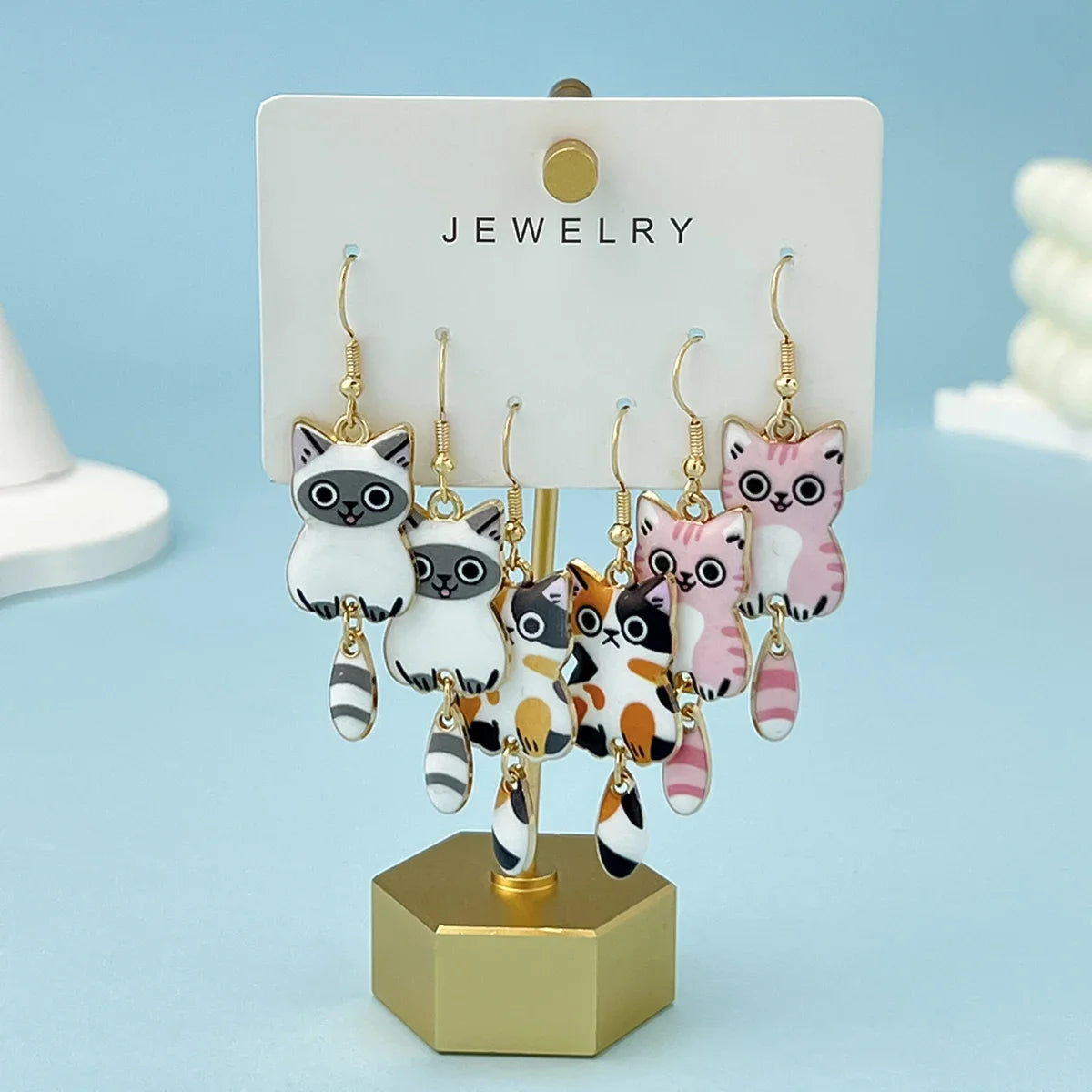 Celeste Cat Charm Earring