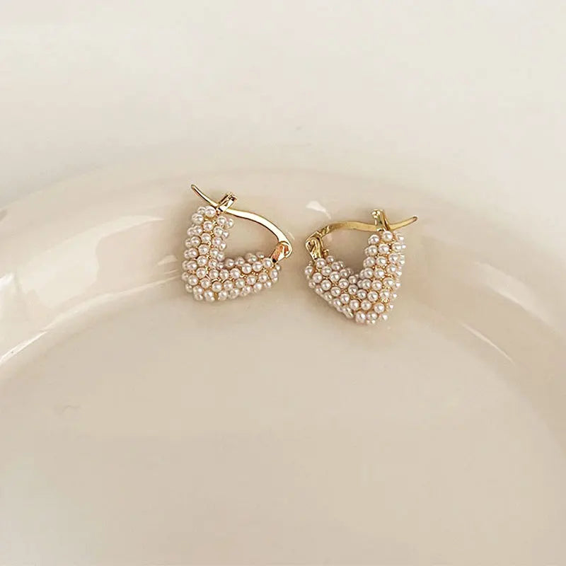 Celeste Pearl Circle Earrings