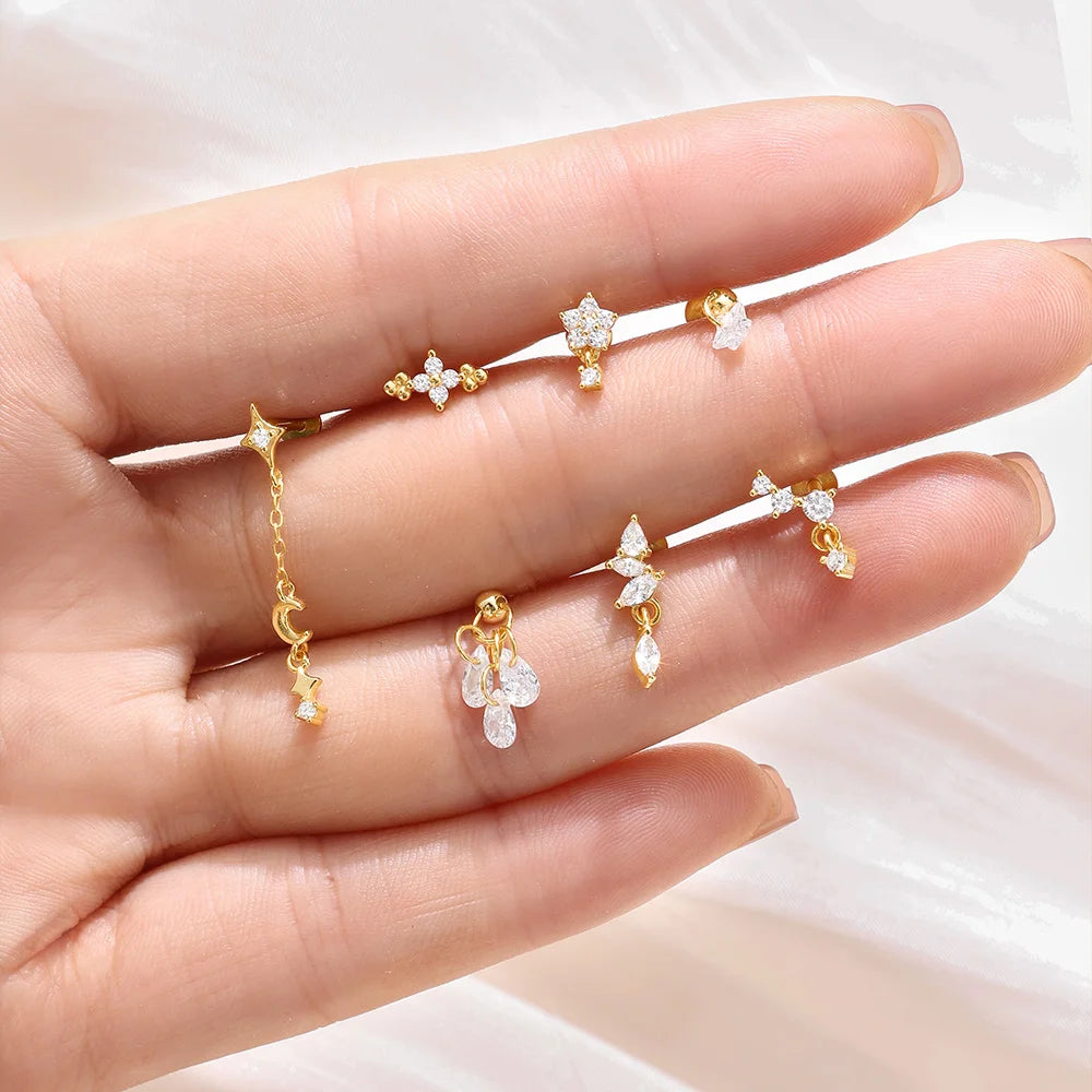Celeste Moonstar Tassel Stud