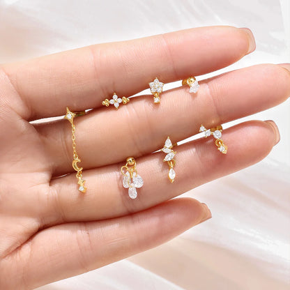 Celeste Moonstar Tassel Stud