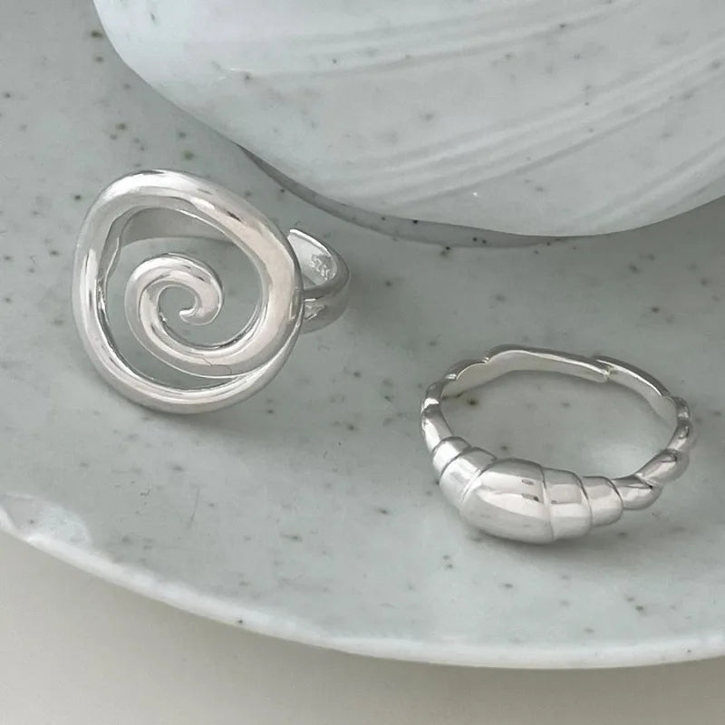 Retro Floral Sterling Ring