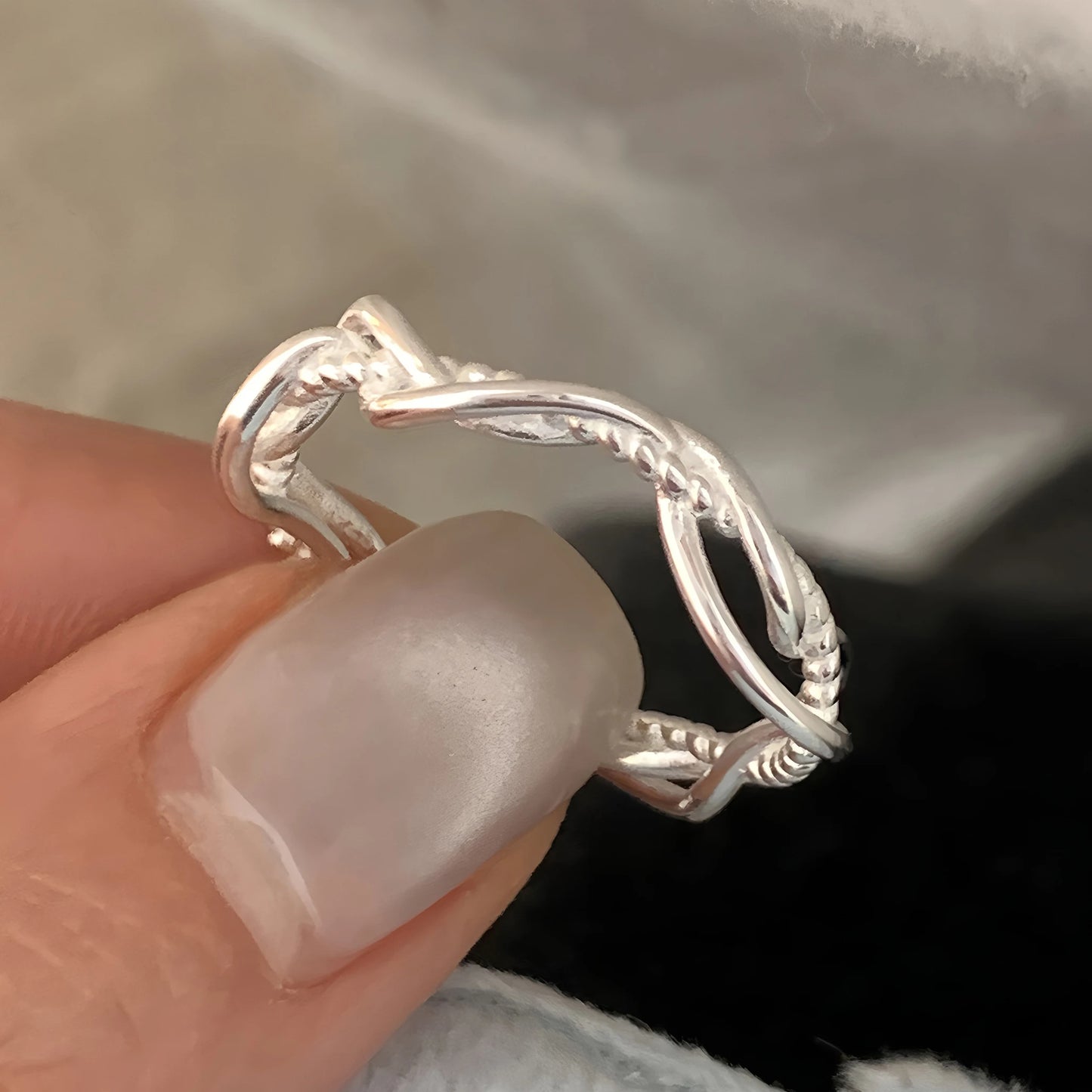 Retro Floral Sterling Ring