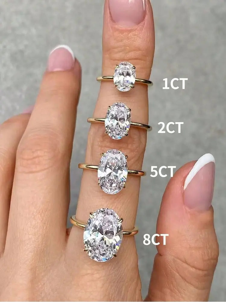 Luxury Sterling Zircon Promise Ring