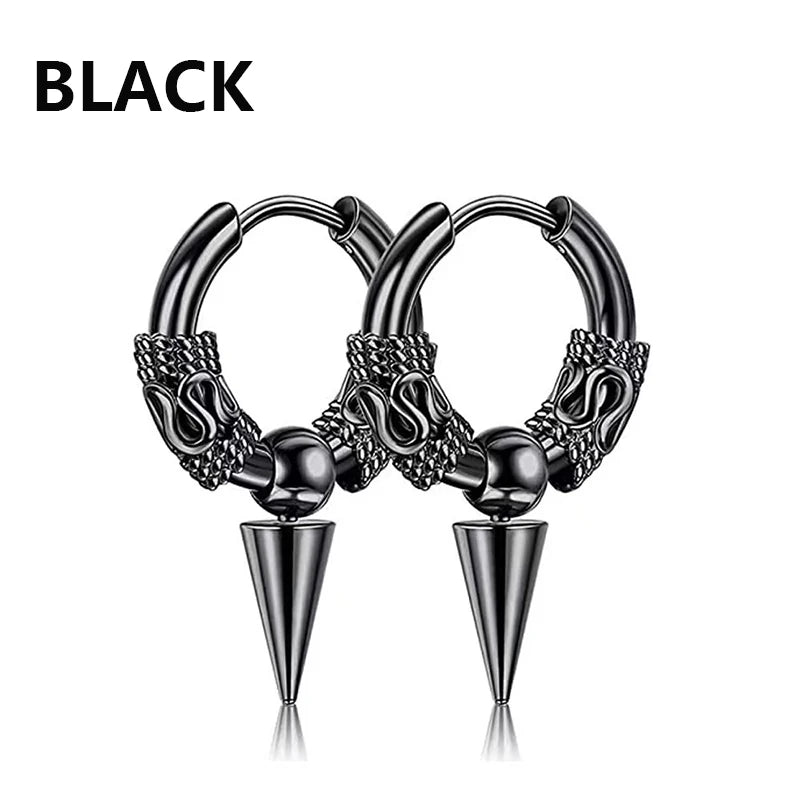 Celeste Black Steel Studs
