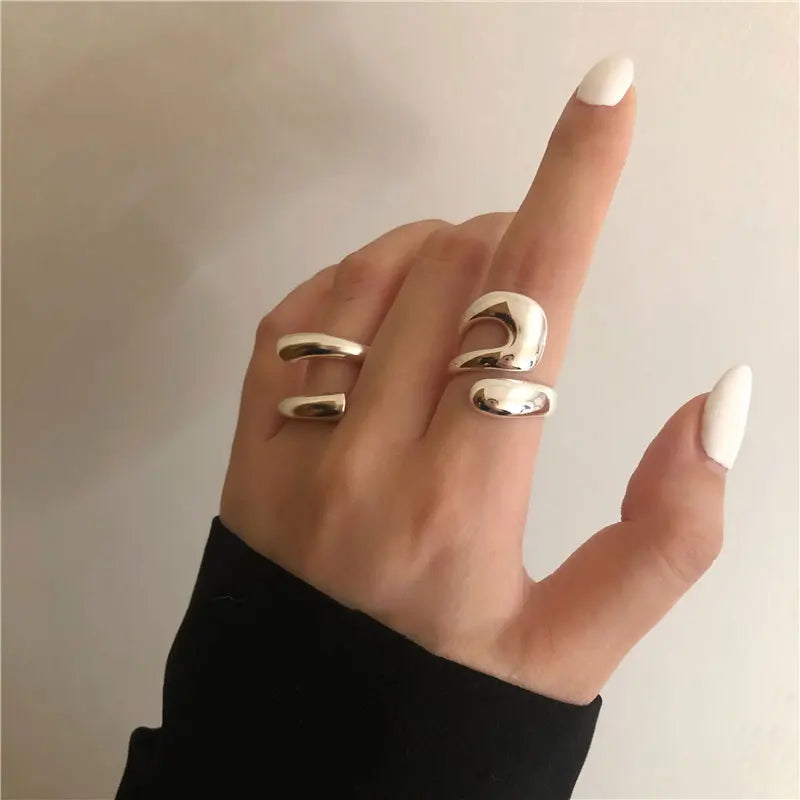 Vintage Geometric Charm Ring