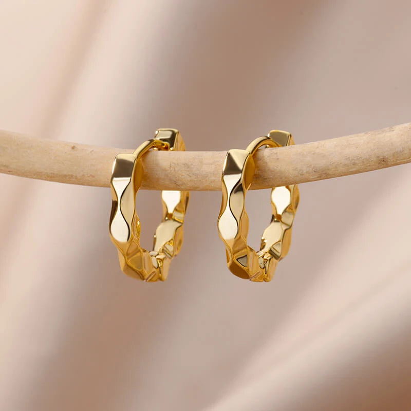 Celeste Heart Hoop Earrings