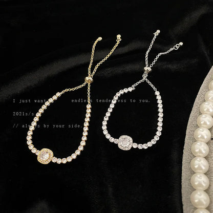 Celeste Gold Rhinestone Bracelet