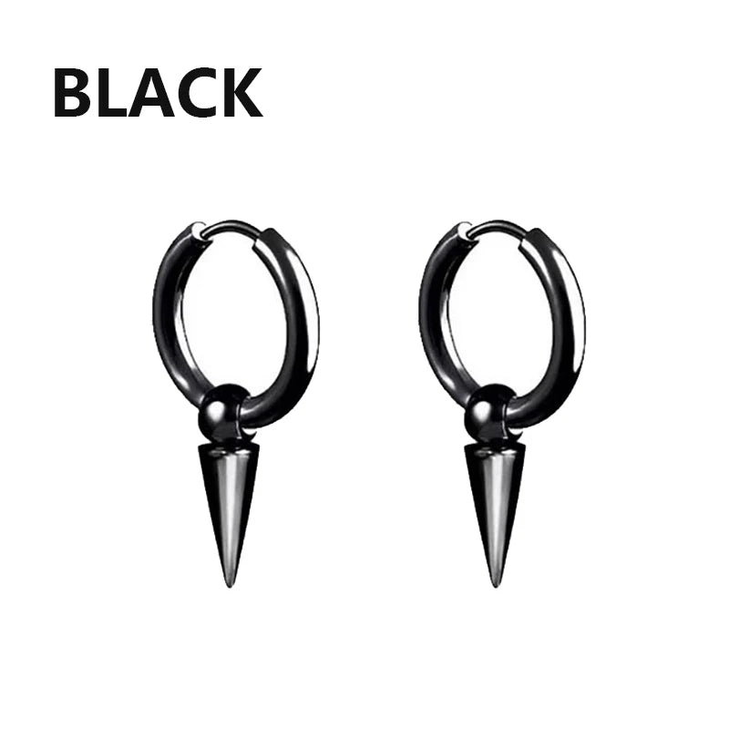 Celeste Black Steel Studs
