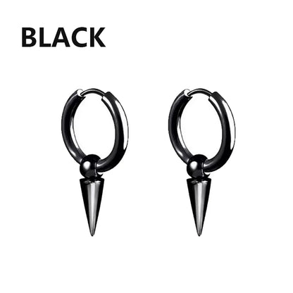 Celeste Black Steel Studs